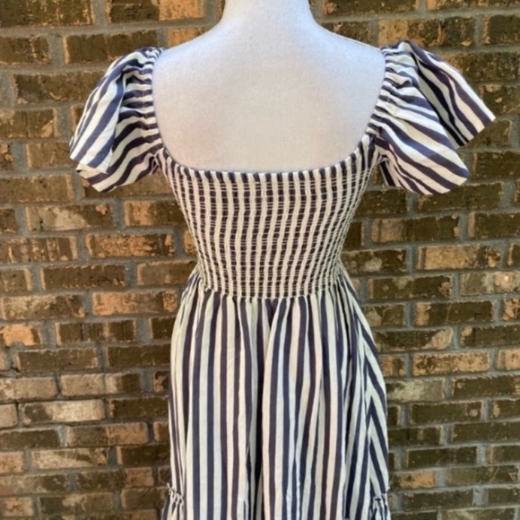 La Ligne Lottie flutter sleeve midi Dress Ivory Small Vacation family photos - Picture 8 of 15